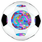 hippie groovy liefdescirkel voetbal (Gedraaid)