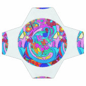 hippie groovy liefdescirkel voetbal (Enkel)