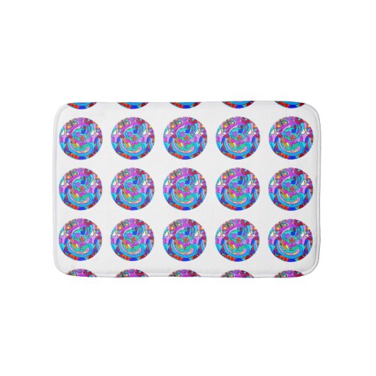 hippie groovy liefdeskringen badmat (Voorkant)