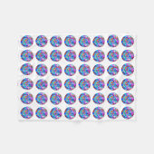 hippie groovy liefdeskringen fleece deken (Voorkant (Horizontaal))