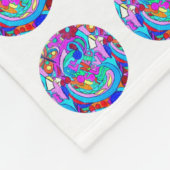 hippie groovy liefdeskringen fleece deken (Hoek)