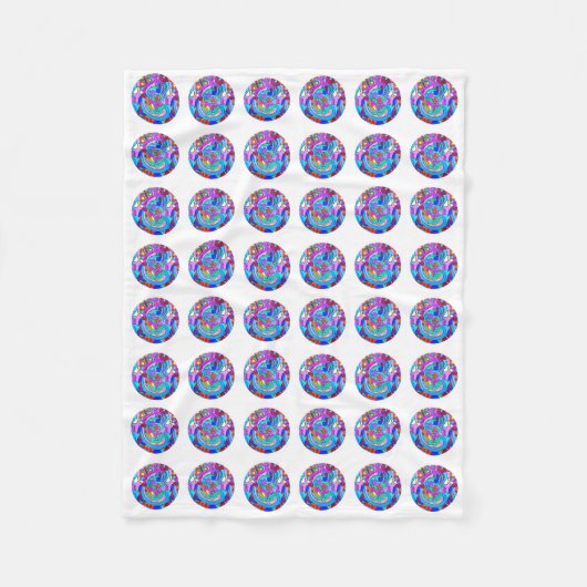 hippie groovy liefdeskringen fleece deken (Voorkant)