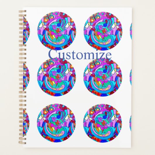 hippie groovy liefdeskringen planner (Voorkant)