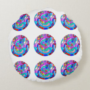 hippie groovy liefdeskringen rond kussen