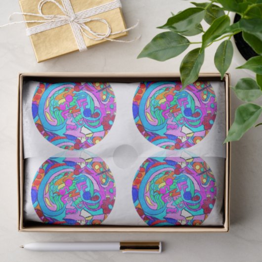 hippie groovy liefdeskringen tissuepapier (Geschenk)