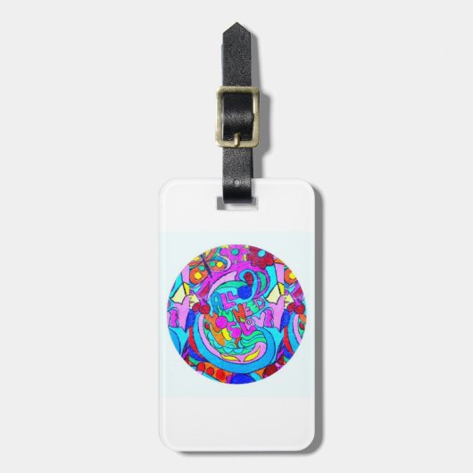 Hippie groovy love Thunder_Cove Bagagelabel (Voorkant verticaal)