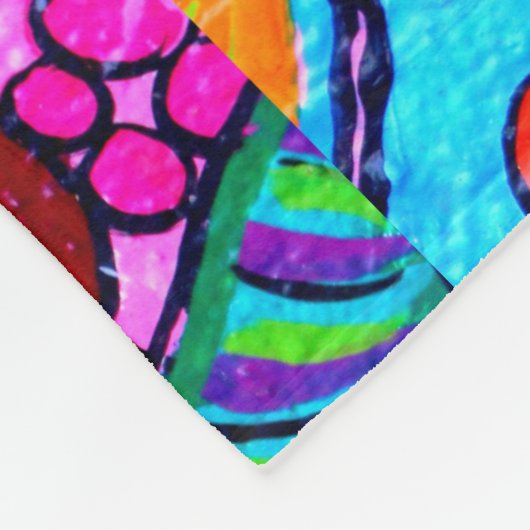 Hippie groovy love Thunder_Cove Fleece Deken (Hoek)