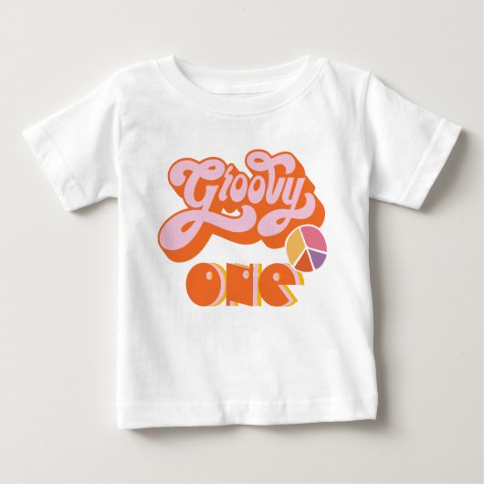 Hippie Groovy One Baby T-Shirt (Voorkant)