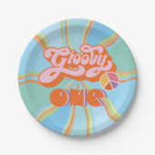 Hippie Groovy One Paper Borden Papieren Bordje (Voorkant)