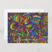 Hippie Groovy Psychedelic Design Thunder_Cove Briefkaart (Voorkant / Achterkant)