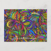 Hippie Groovy Psychedelic Design Thunder_Cove Briefkaart (Voorkant)