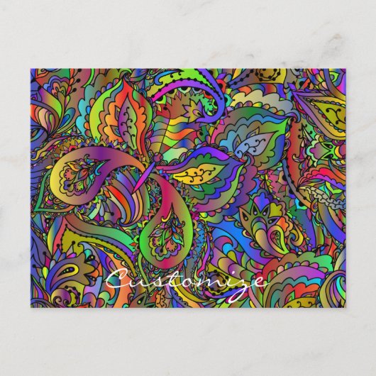 Hippie Groovy Psychedelic Design Thunder_Cove Briefkaart (Voorkant)