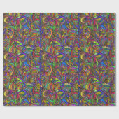 Hippie Groovy Psychedelic Design Thunder_Cove Cadeaupapier (Vlak)
