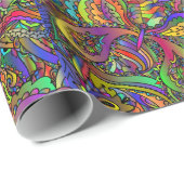 Hippie Groovy Psychedelic Design Thunder_Cove Cadeaupapier (Rol Hoek)