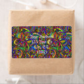 Hippie Groovy Psychedelic Design Thunder_Cove Etiket (Insitu)