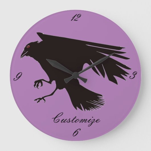 Hippie Groovy Psychedelic Design Thunder_Cove Grote Klok (Voorkant)