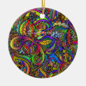 Hippie Groovy Psychedelic Design Thunder_Cove Keramisch Ornament (Voorkant)