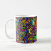 Hippie Groovy Psychedelic Design Thunder_Cove Koffiemok (Links)