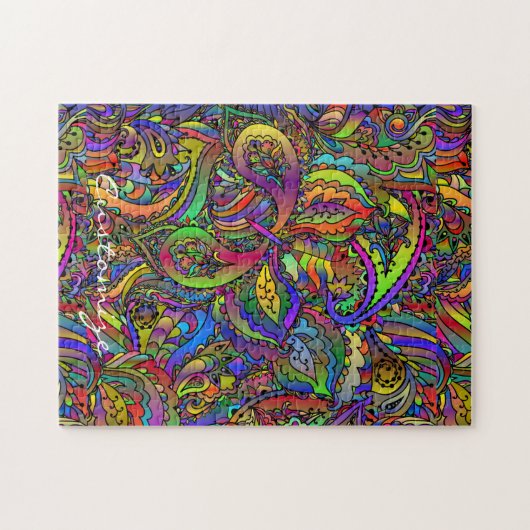 Hippie Groovy Psychedelic Design Thunder_Cove Legpuzzel (Horizontaal)