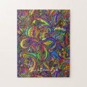 Hippie Groovy Psychedelic Design Thunder_Cove Legpuzzel (Verticaal)