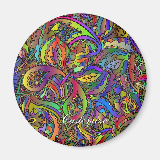 Hippie Groovy Psychedelic Design Thunder_Cove Magneet (Voorkant)