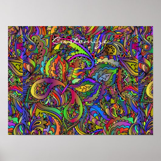 Hippie Groovy Psychedelic Design Thunder_Cove Poster (Voorkant)