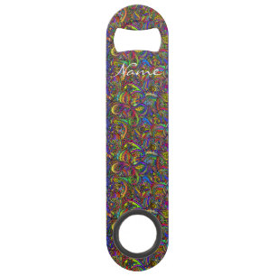 Hippie Groovy Psychedelic Design Thunder_Cove Speed Flessenopener