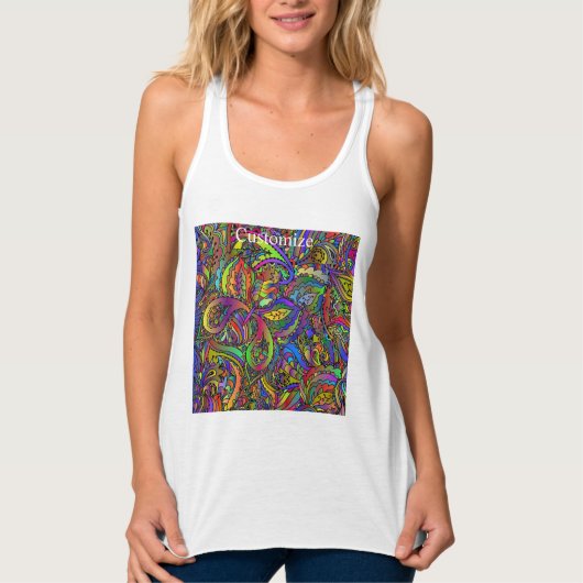 Hippie Groovy Psychedelic Design Thunder_Cove Tanktop (Voorkant)