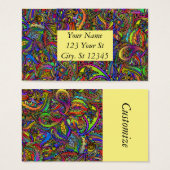 Hippie Groovy Psychedelic Design Thunder_Cove Visitekaartje (Voorkant /achterkant)