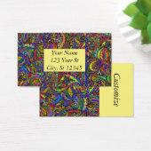 Hippie Groovy Psychedelic Design Thunder_Cove Visitekaartje (Bureau)