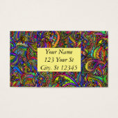 Hippie Groovy Psychedelic Design Thunder_Cove Visitekaartje (Voorkant)