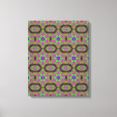 hippie groovy psychedelic met 6 punten sterren canvas afdruk (Voorkant)