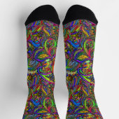 Hippie Groovy Psychedelisch ontwerp Thunder_Cove Sokken (Top)