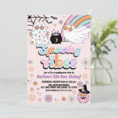 Hippie Groovy Spooky Vibes Halloween Verjaardag Kaart (Staand voorkant)