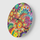 Hippie Groovy Techno Psychedelic Thunder_Cove Grote Klok (Hoek)