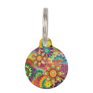 Hippie Groovy Techno Psychedelic Thunder_Cove Huisdierpenning