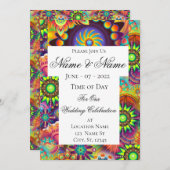 Hippie Groovy Techno Psychedelic Thunder_Cove Kaart (Voorkant / Achterkant)