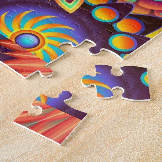 Hippie Groovy Techno Psychedelic Thunder_Cove Legpuzzel (Zijkant)