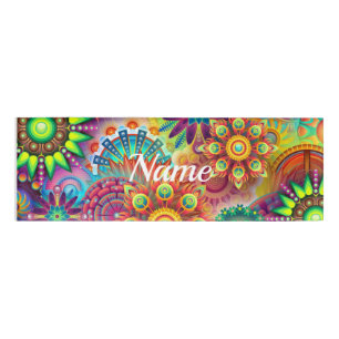 Hippie Groovy Techno Psychedelic Thunder_Cove Naambadge