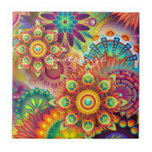 Hippie Groovy Techno Psychedelic Thunder_Cove Tegeltje (Voorkant)