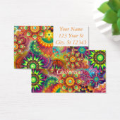 Hippie Groovy Techno Psychedelic Thunder_Cove Visitekaartje (Bureau)