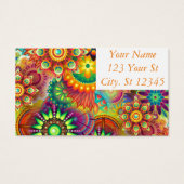 Hippie Groovy Techno Psychedelic Thunder_Cove Visitekaartje (Voorkant)