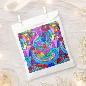 hippie groovy vrede en liefde bedankzakje (Geknipt)