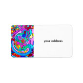 hippie groovy vrede en liefde etiket (Voorkant)