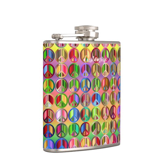 hippie groovyThunder_Cove vredessymbolen Heupfles (Rechts)