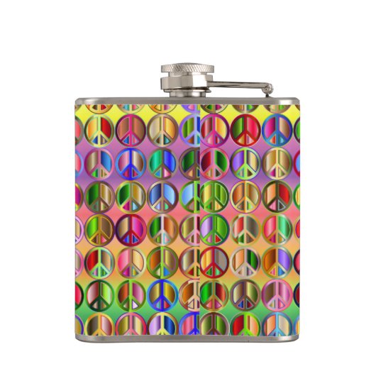 hippie groovyThunder_Cove vredessymbolen Heupfles (Achterkant)