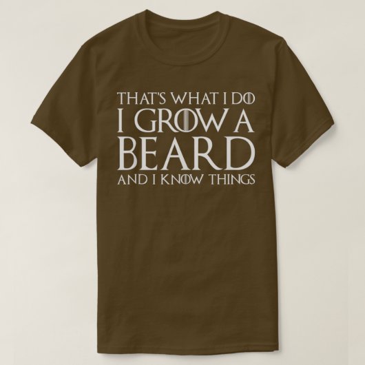 Hippie Grow Beard Know Dingen Man T-shirt (Design voorkant)