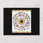 Hippie Guitar Briefkaart (Voorkant)