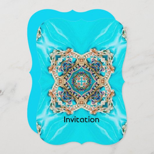 Hippie Gypsy Etnische turquoise aqua blauw bohemia Kaart (Voorkant / Achterkant)