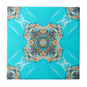 Hippie Gypsy Etnische turquoise aqua blauw bohemia Tegeltje (Voorkant)